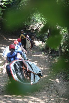 Acceso al rio guadalquivir paddle surf aguas bravas
